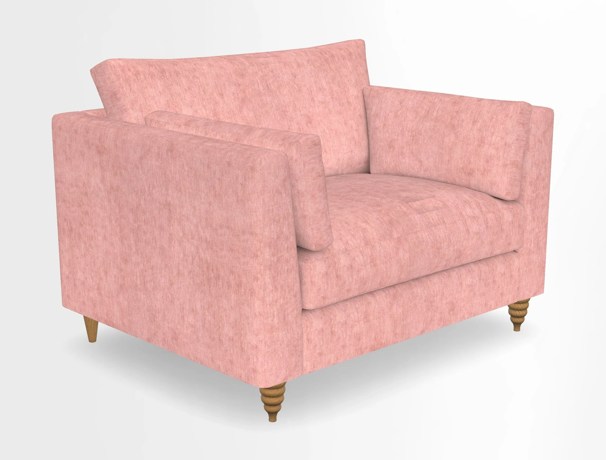 Saltdean snuggler in Linwood Tango Velvet Rosewood