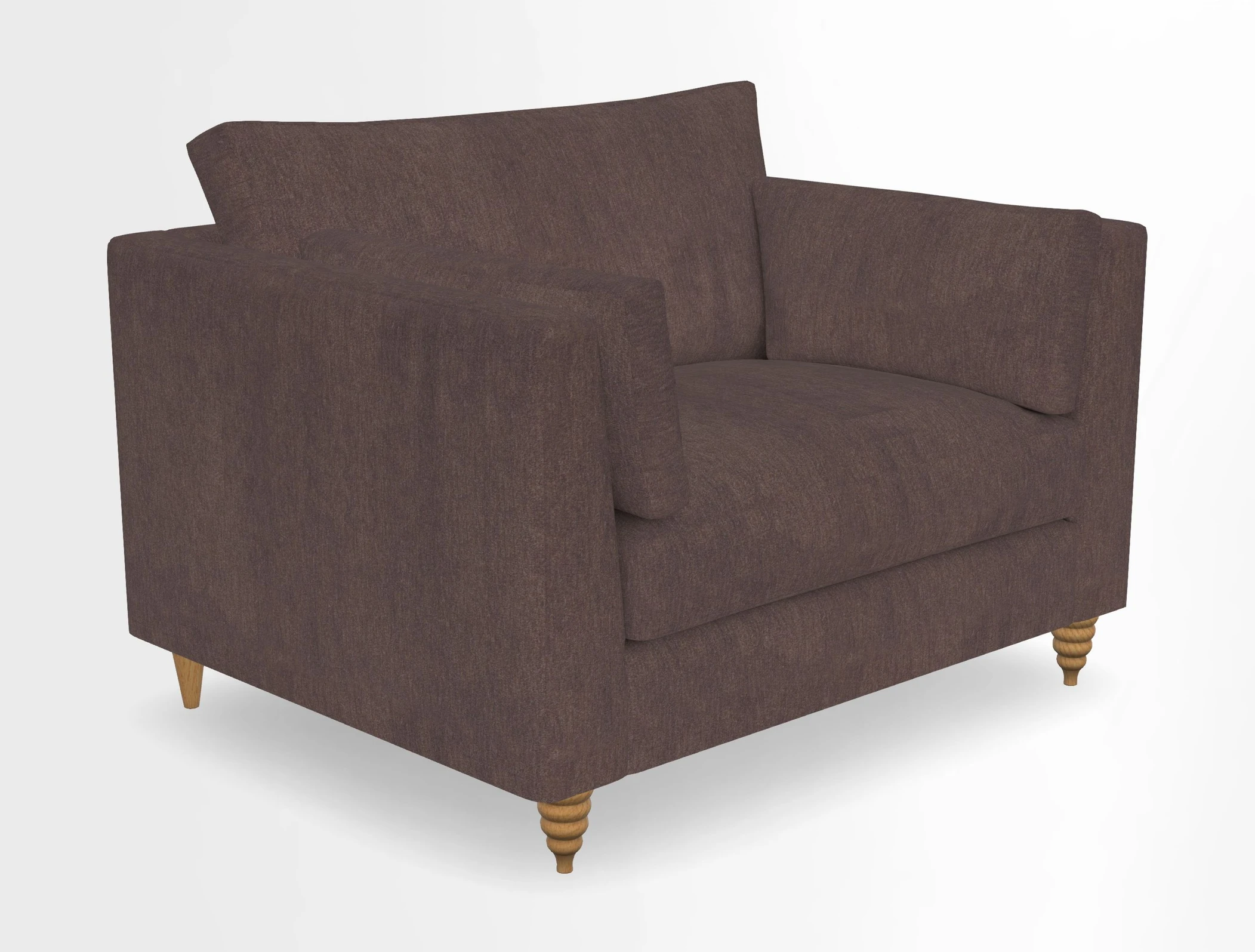 Saltdean snuggler in Linwood Tango Velvet Rosewood