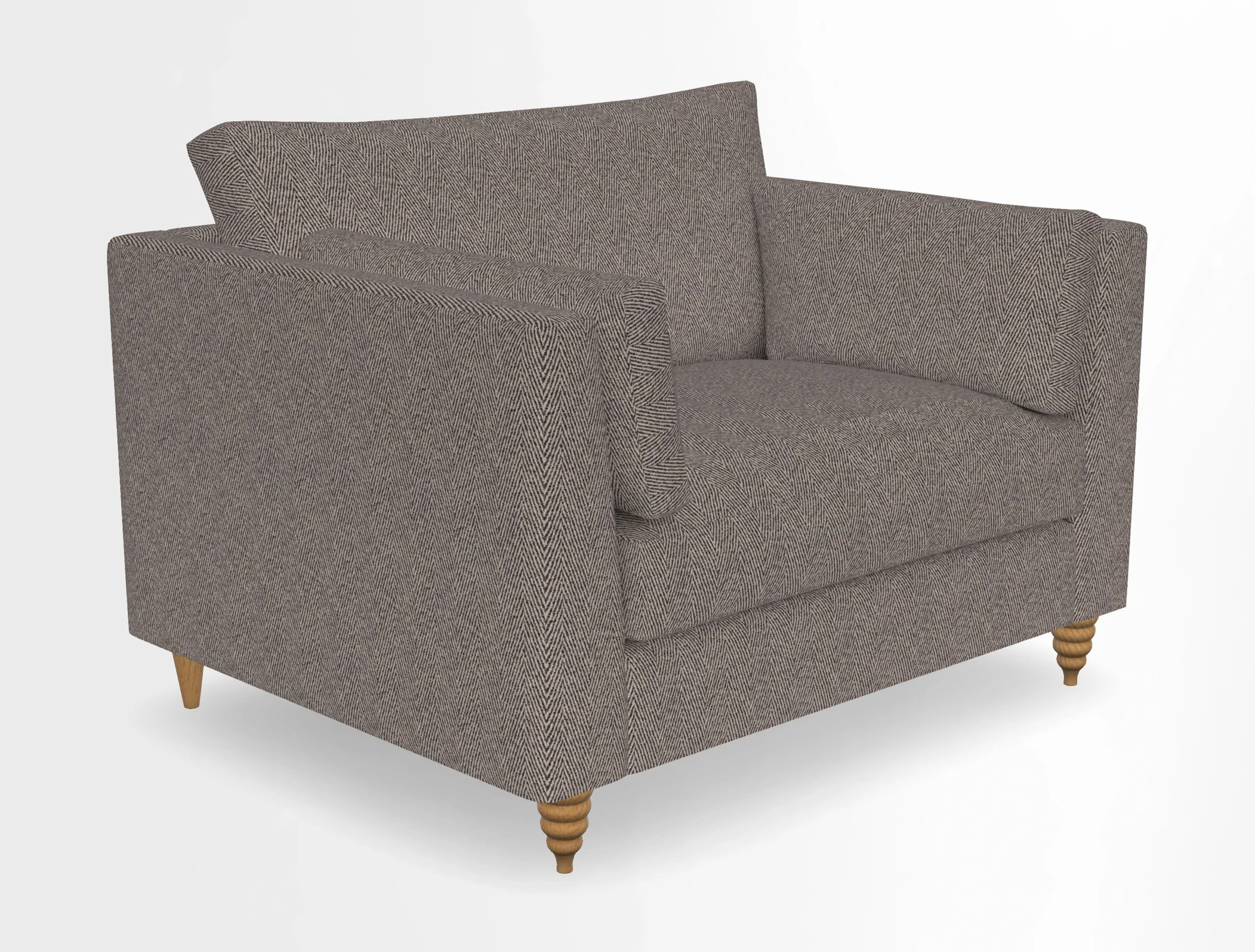Saltdean snuggler in Linwood Tango Velvet Rosewood