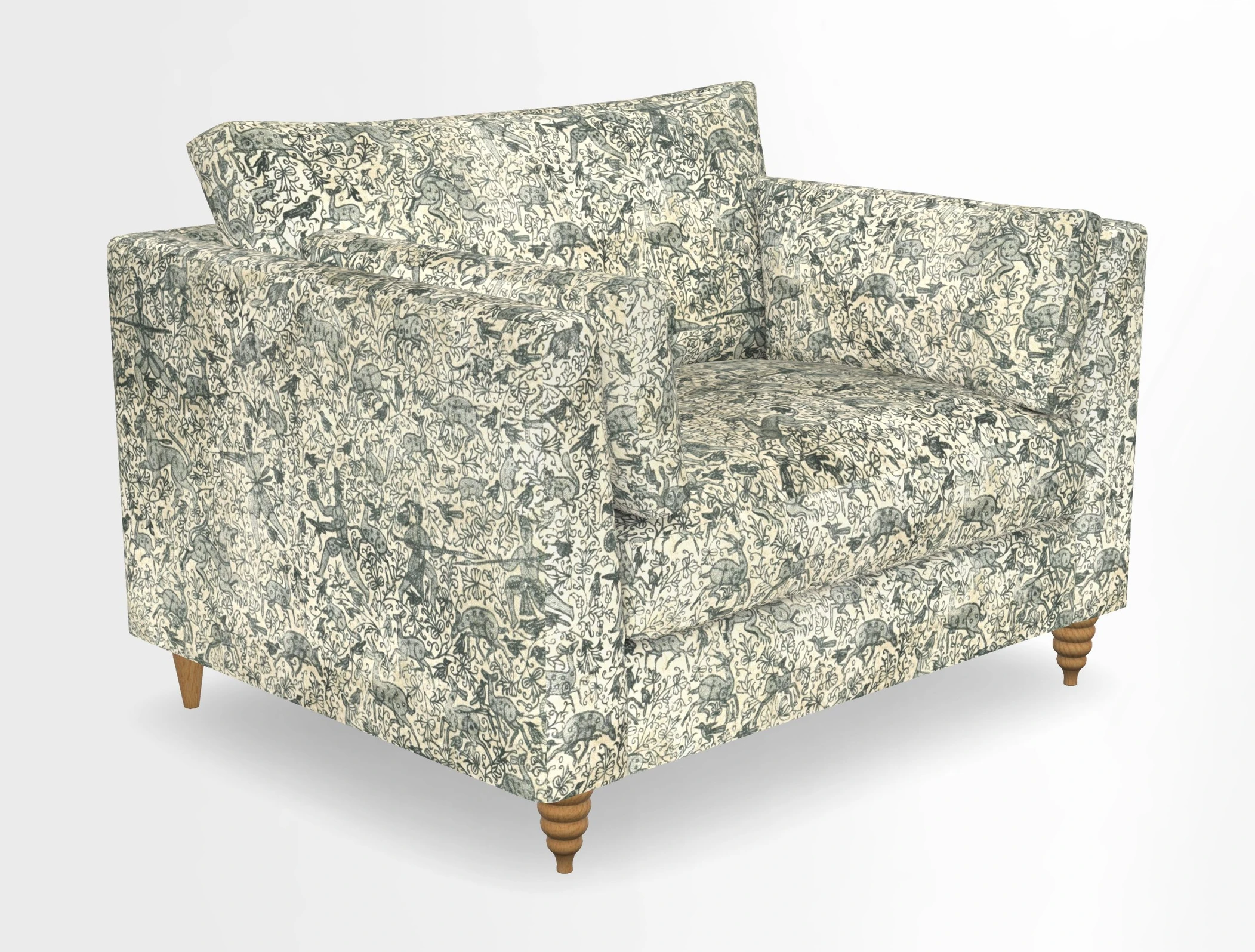 Saltdean snuggler in Linwood Tango Velvet Rosewood