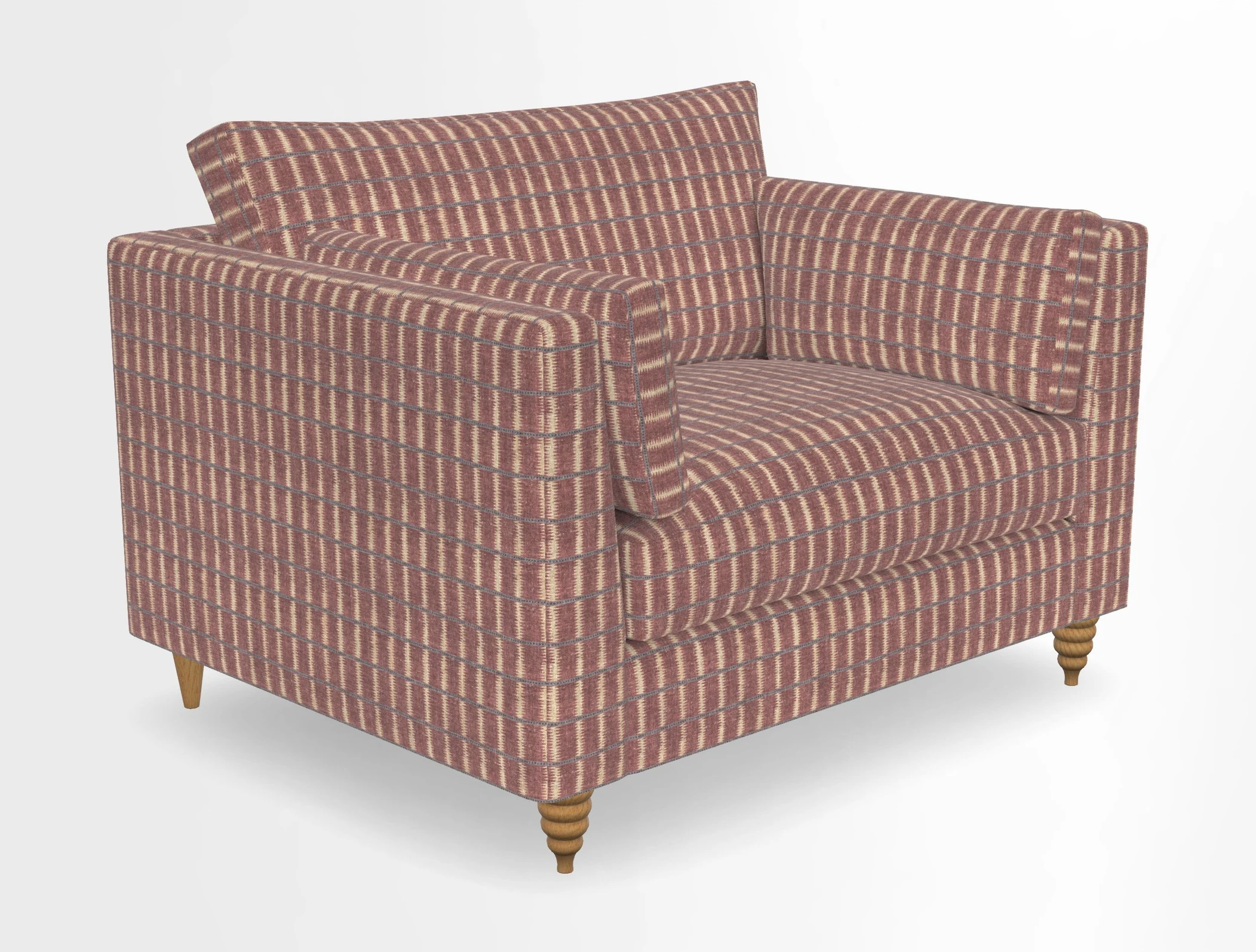 Saltdean snuggler in Linwood Tango Velvet Rosewood