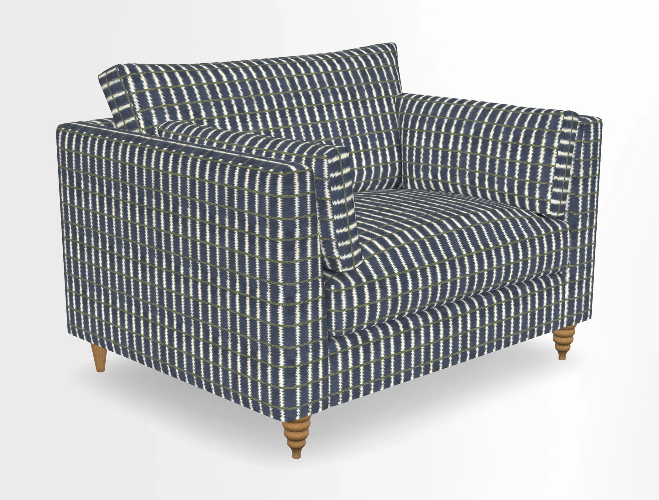 Saltdean snuggler in Linwood Tango Velvet Rosewood