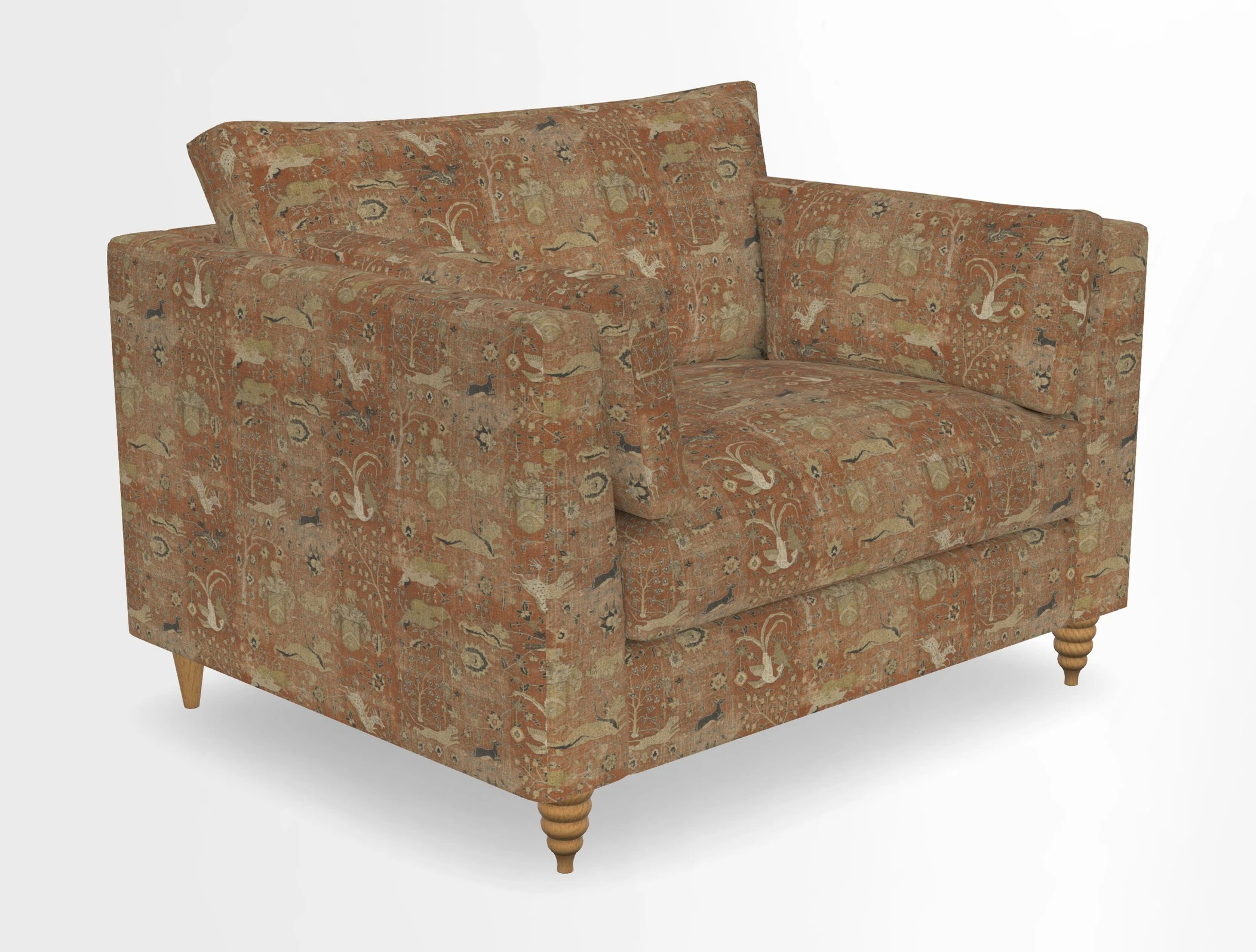 Saltdean snuggler in Linwood Tango Velvet Rosewood