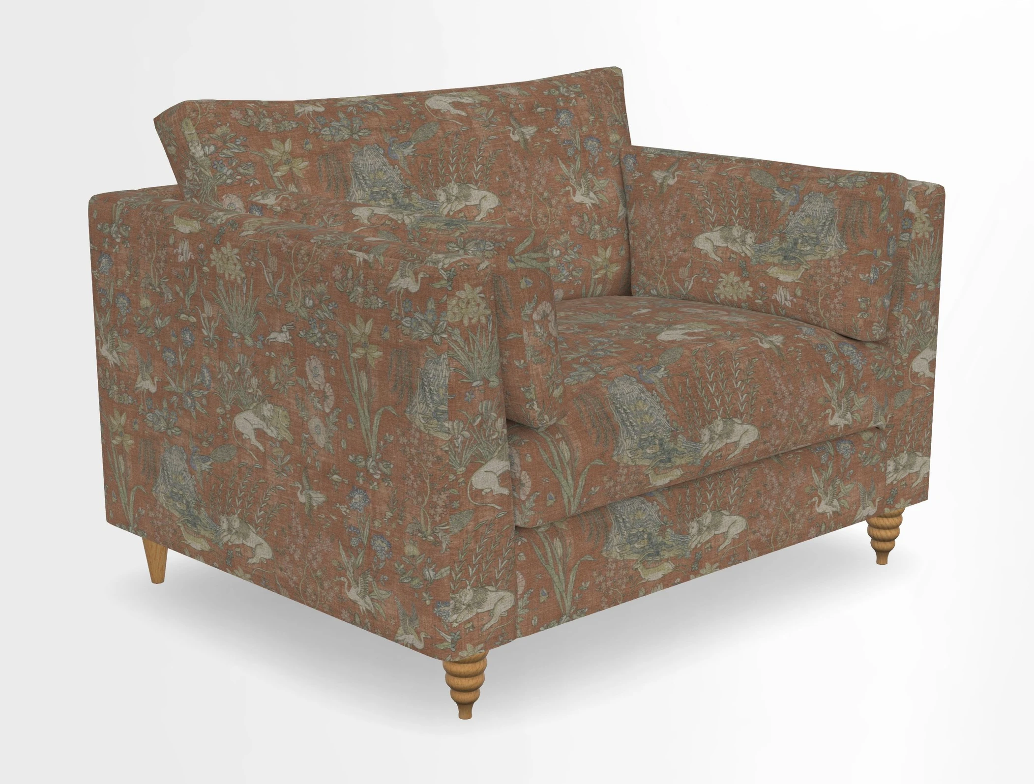 Saltdean snuggler in Linwood Tango Velvet Rosewood