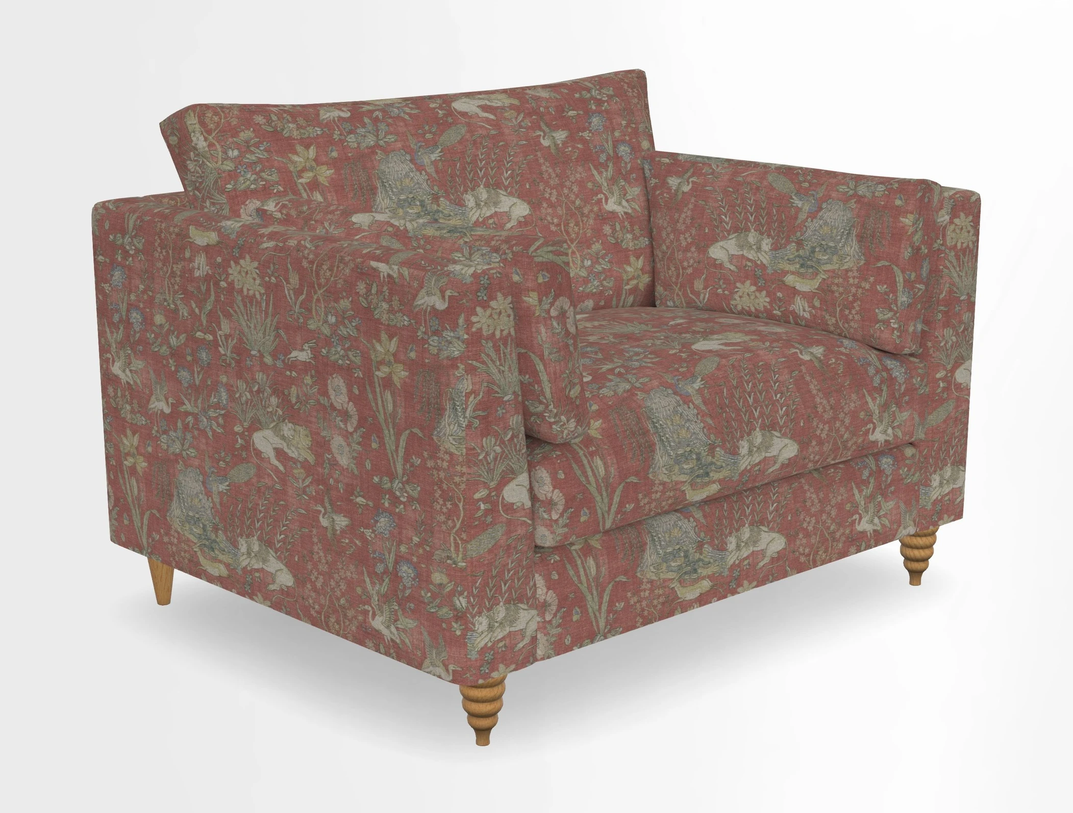 Saltdean snuggler in Linwood Tango Velvet Rosewood