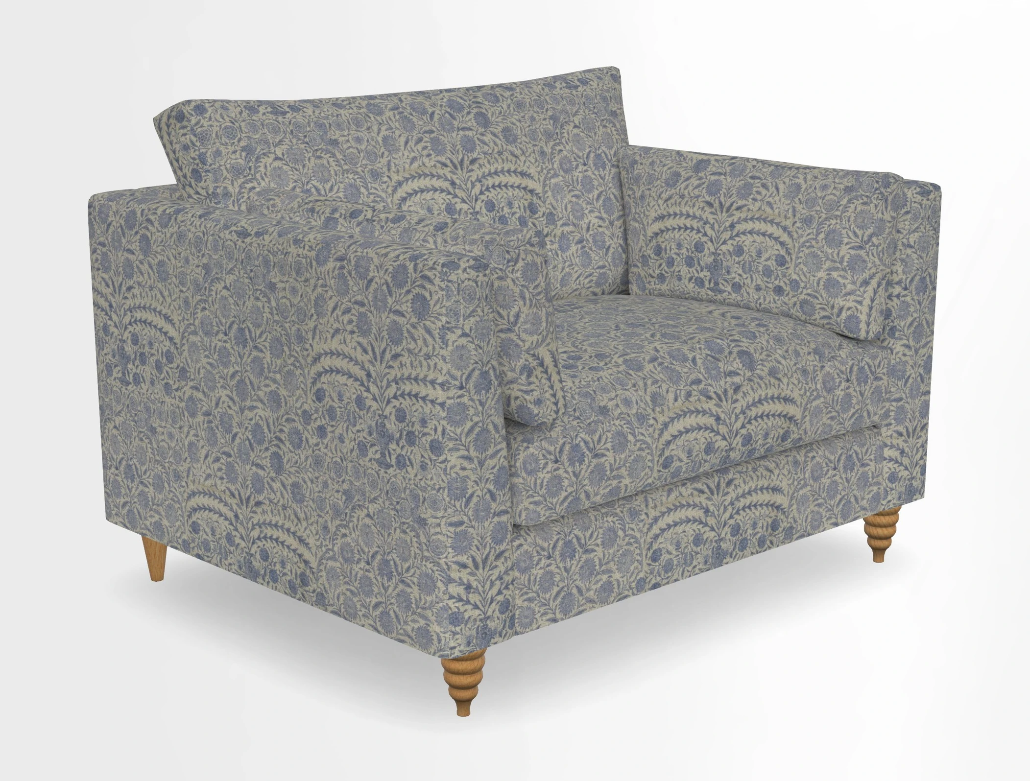 Saltdean snuggler in Linwood Tango Velvet Rosewood