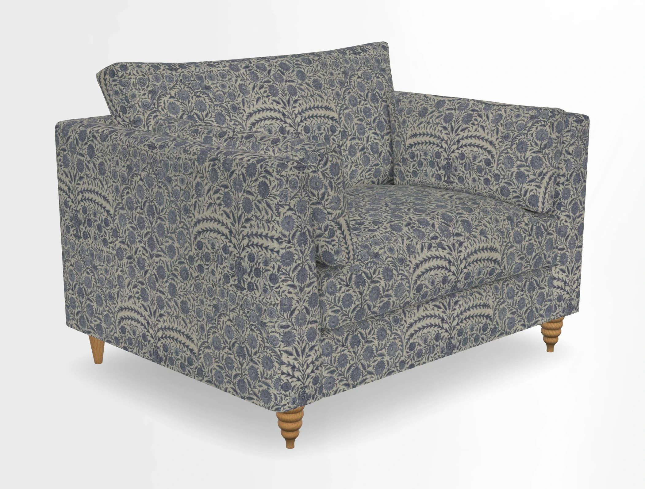 Saltdean snuggler in Linwood Tango Velvet Rosewood