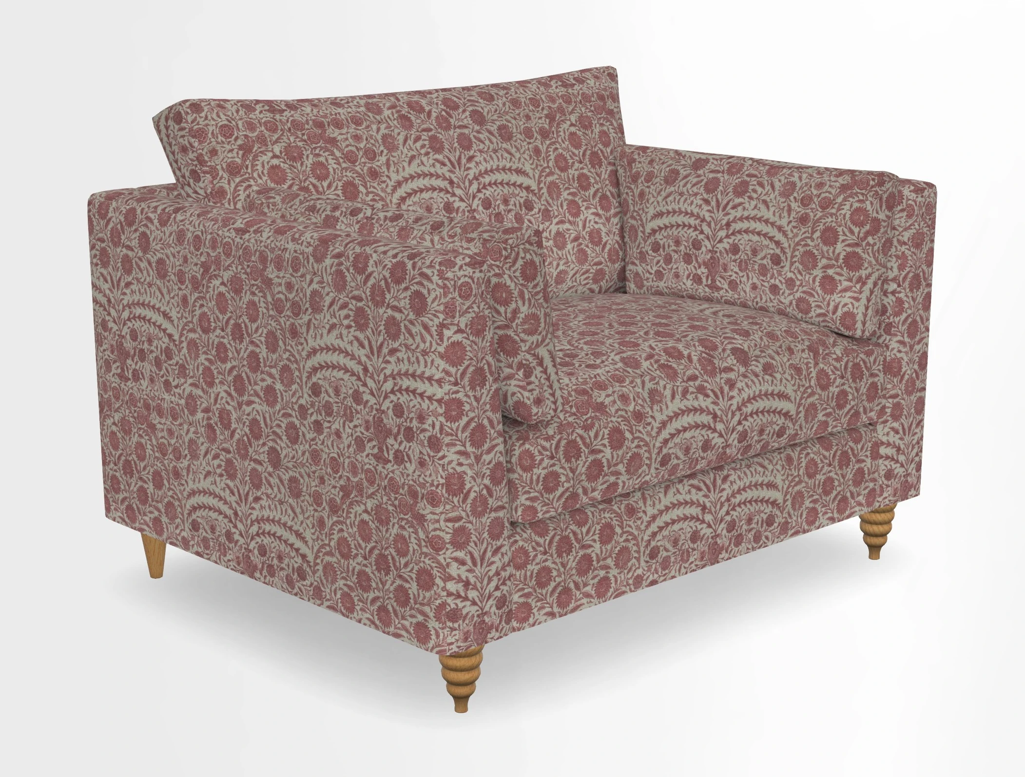 Saltdean snuggler in Linwood Tango Velvet Rosewood