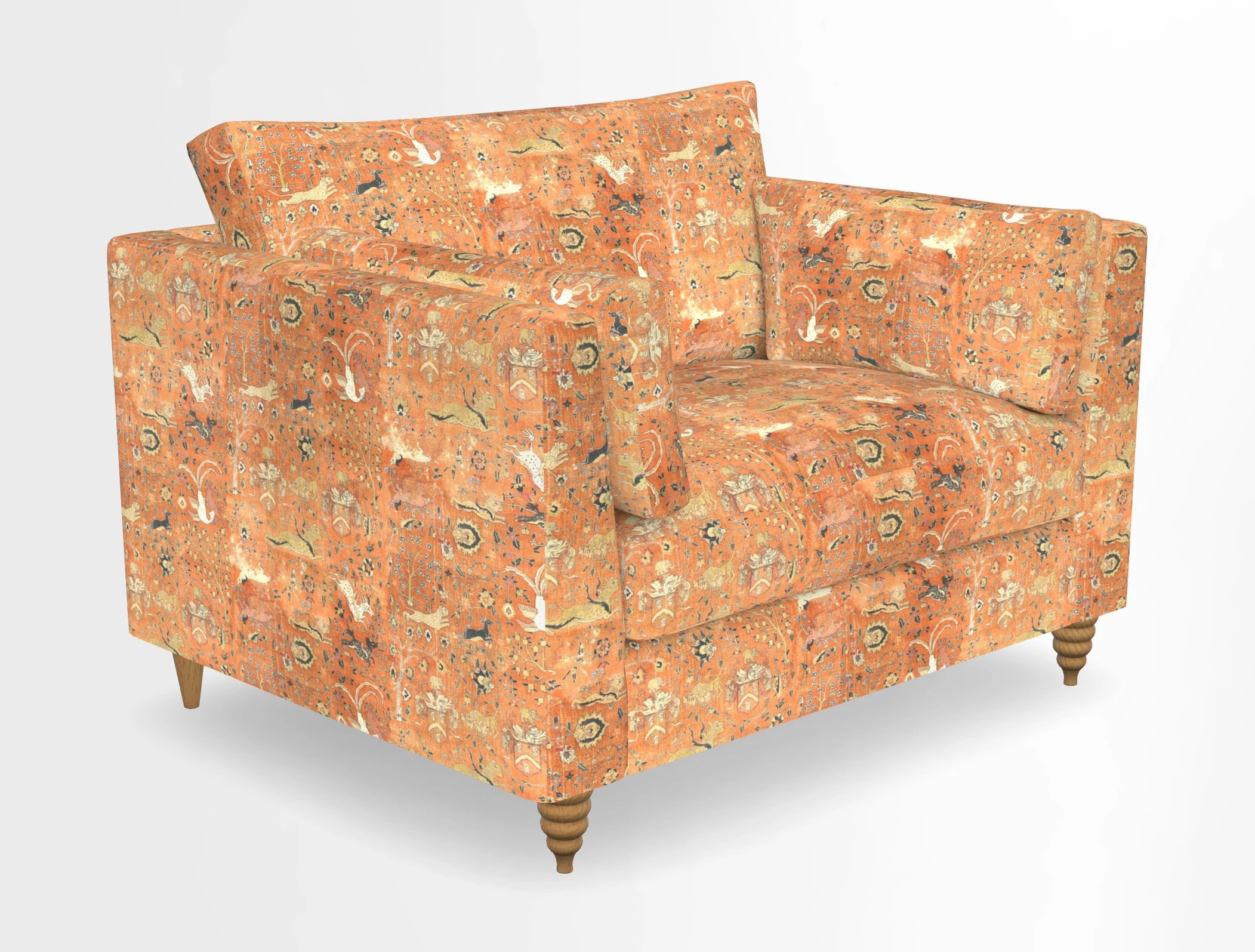 Saltdean snuggler in Linwood Tango Velvet Rosewood