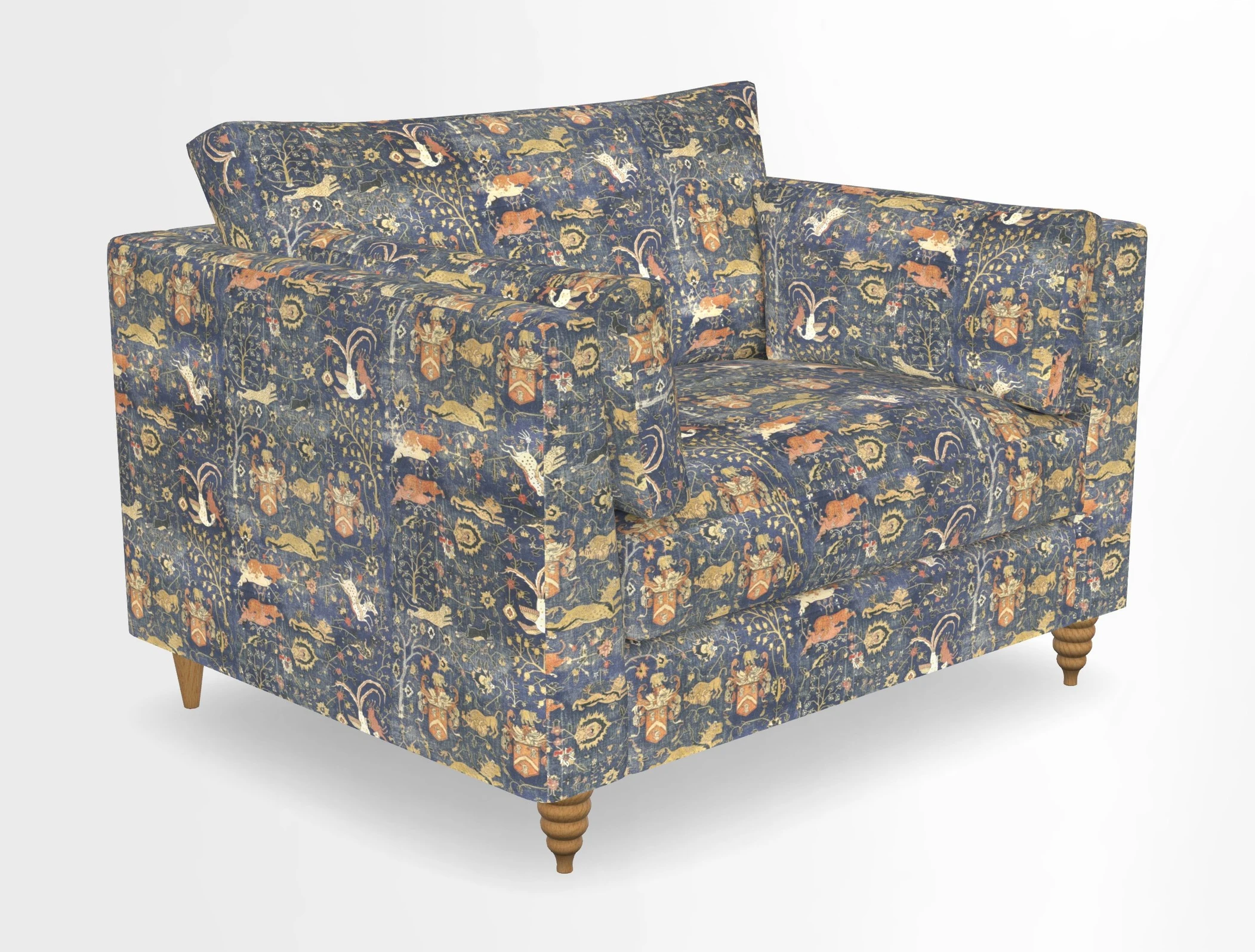 Saltdean snuggler in Linwood Tango Velvet Rosewood