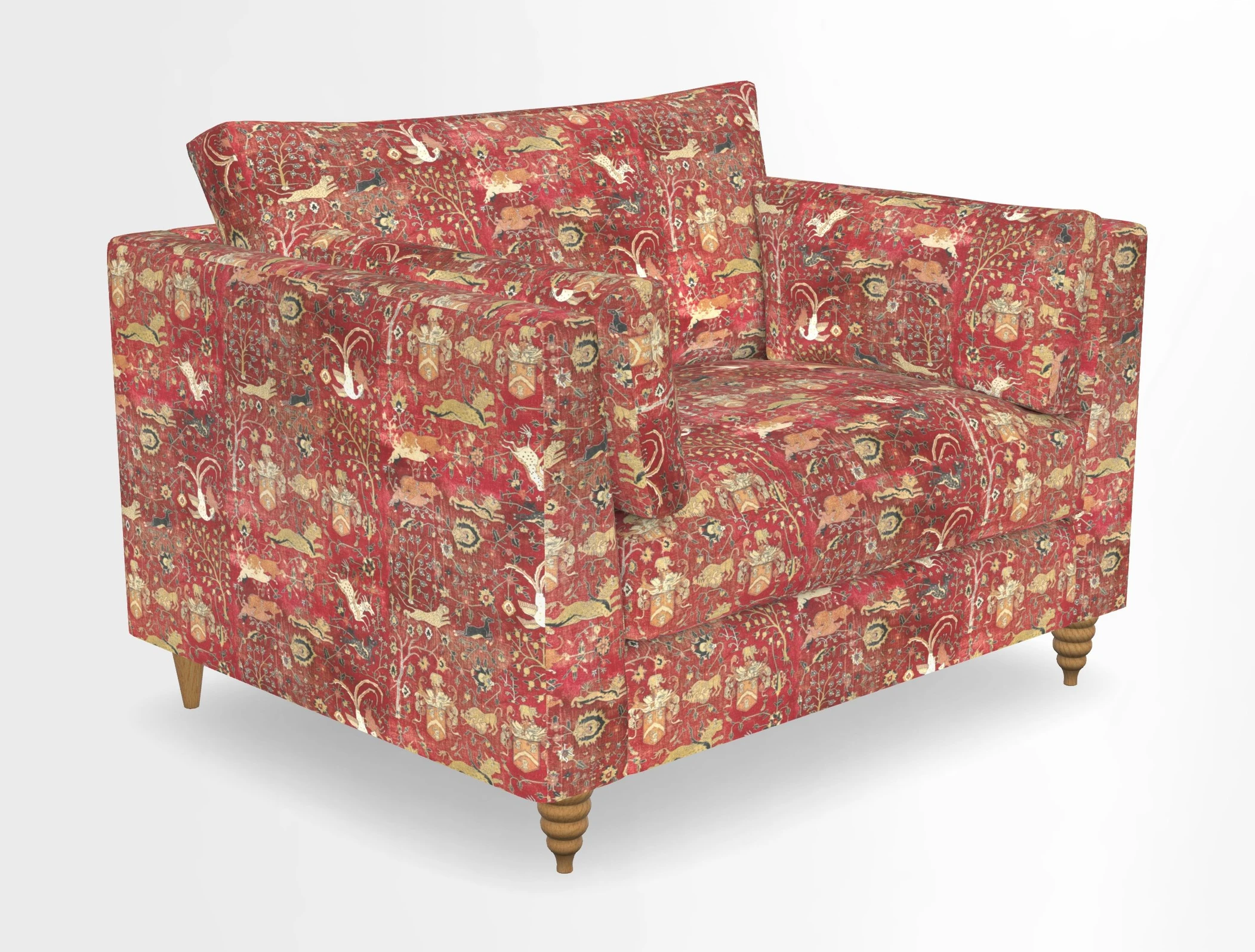 Saltdean snuggler in Linwood Tango Velvet Rosewood