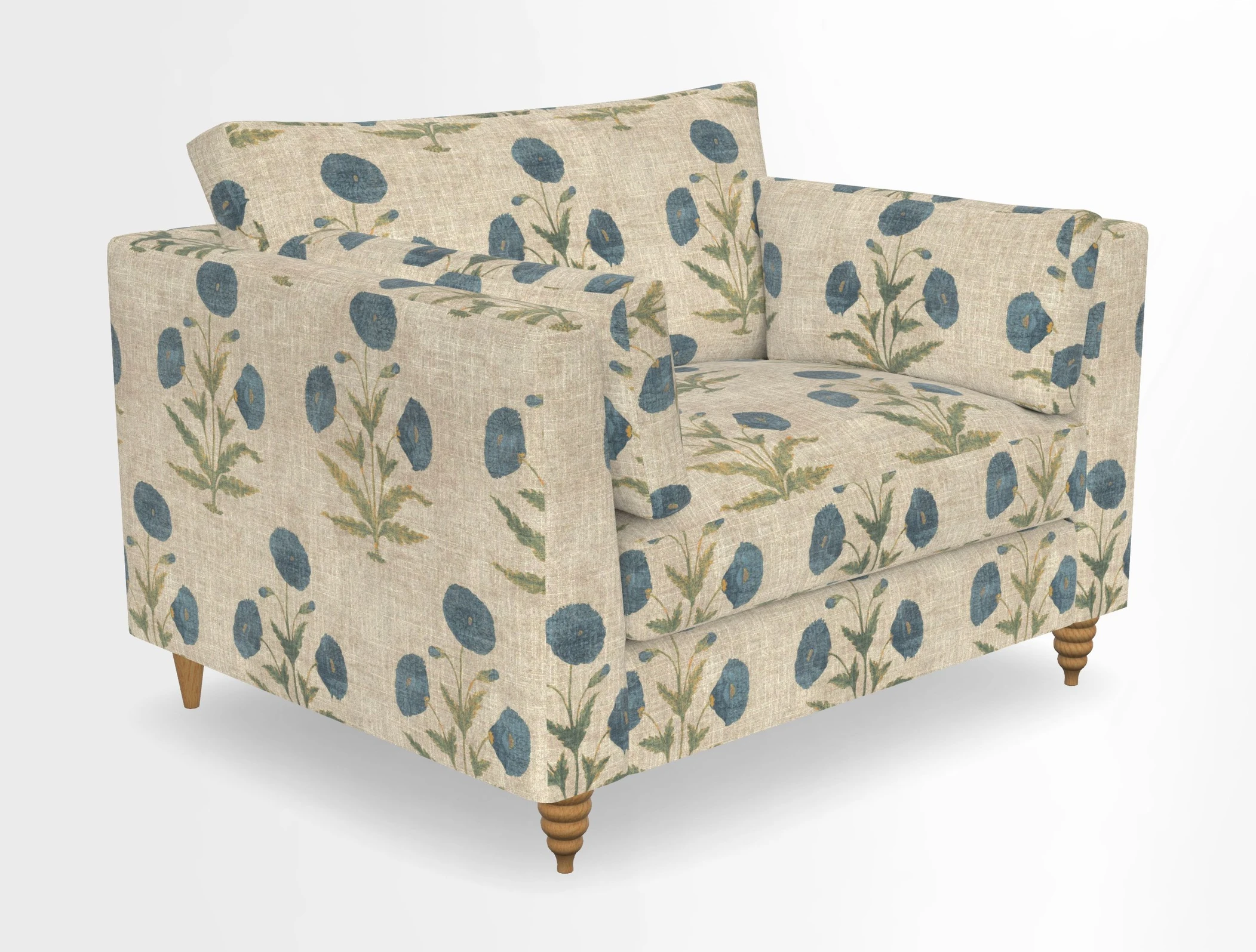 Saltdean snuggler in Linwood Tango Velvet Rosewood