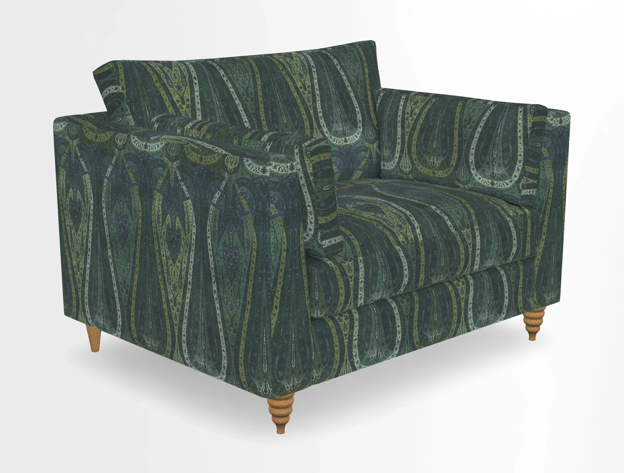 Saltdean snuggler in Linwood Tango Velvet Rosewood