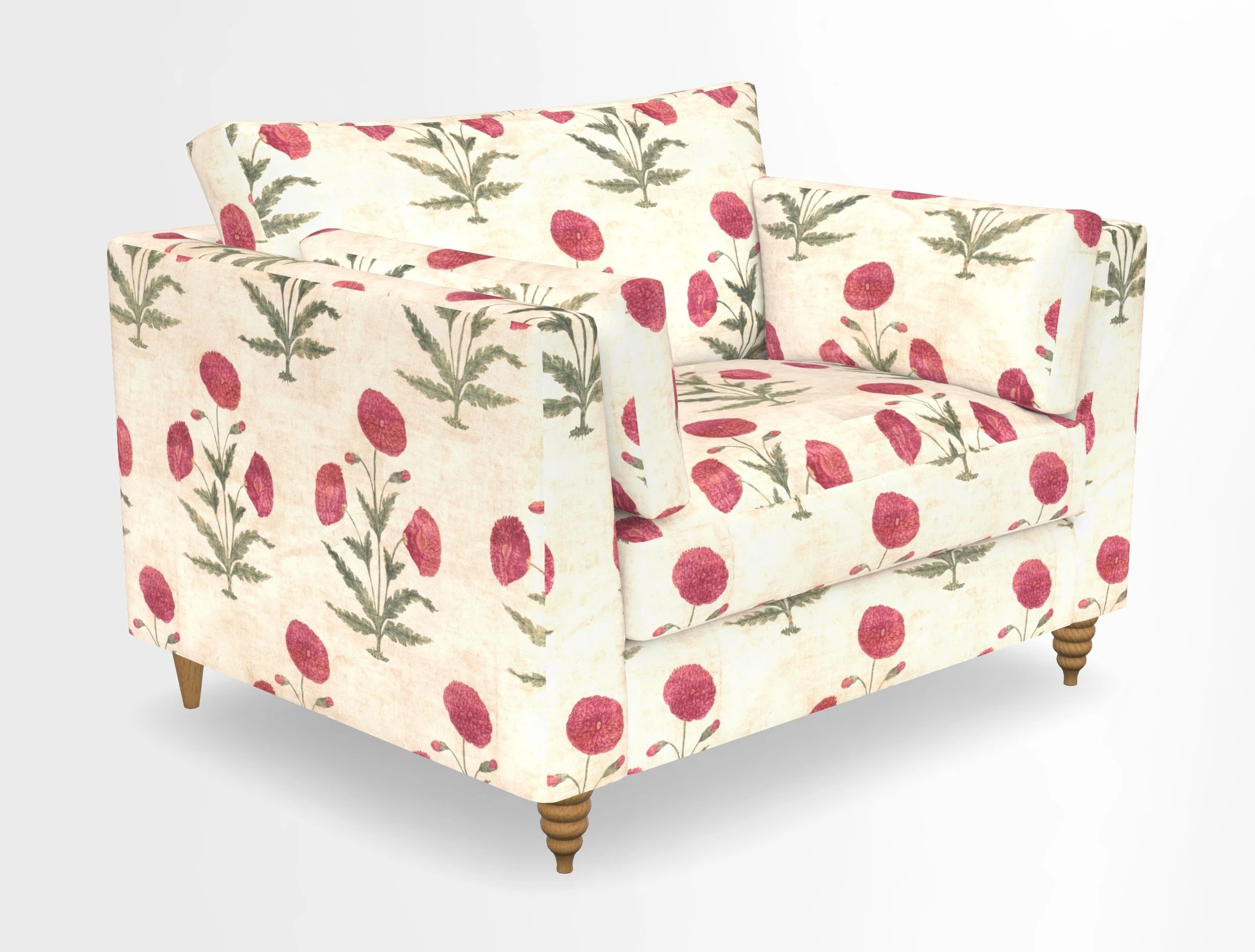 Saltdean snuggler in Linwood Tango Velvet Rosewood