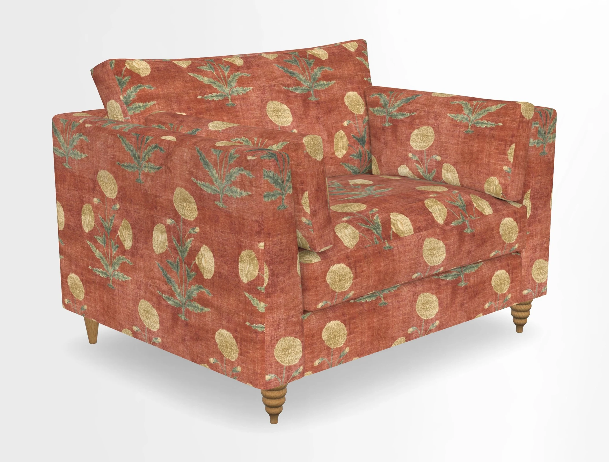 Saltdean snuggler in Linwood Tango Velvet Rosewood