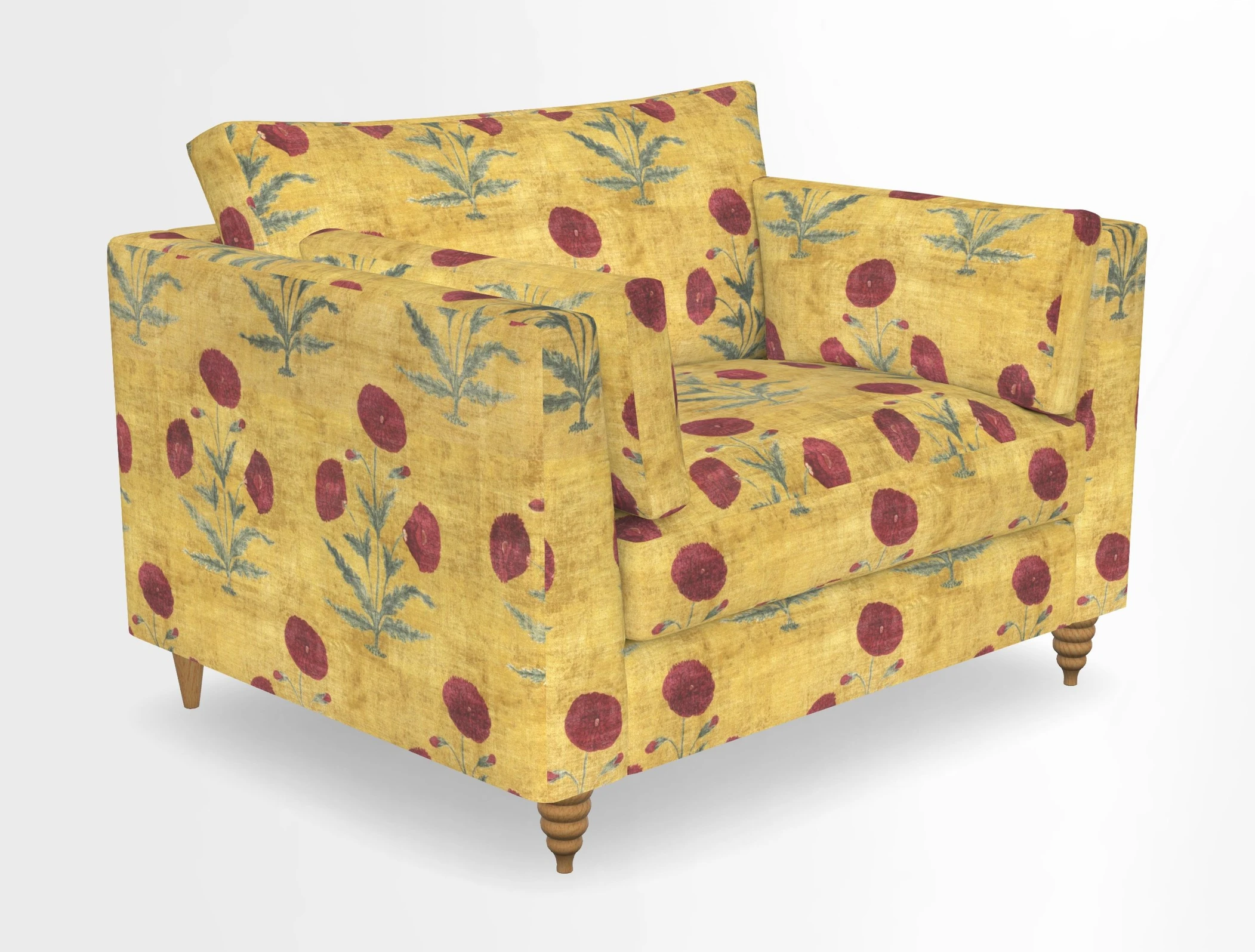 Saltdean snuggler in Linwood Tango Velvet Rosewood
