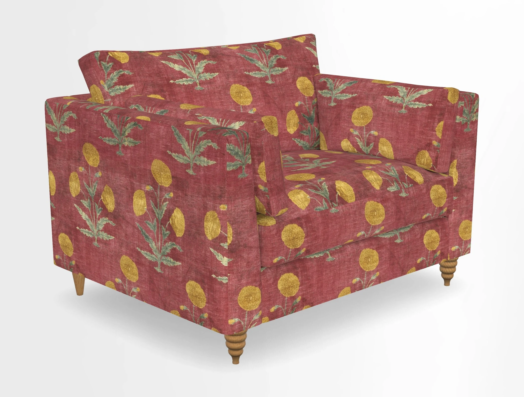 Saltdean snuggler in Linwood Tango Velvet Rosewood
