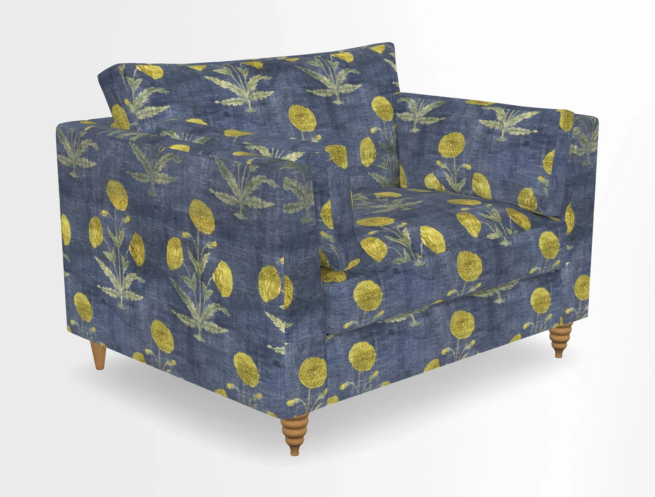 Saltdean snuggler in Linwood Tango Velvet Rosewood