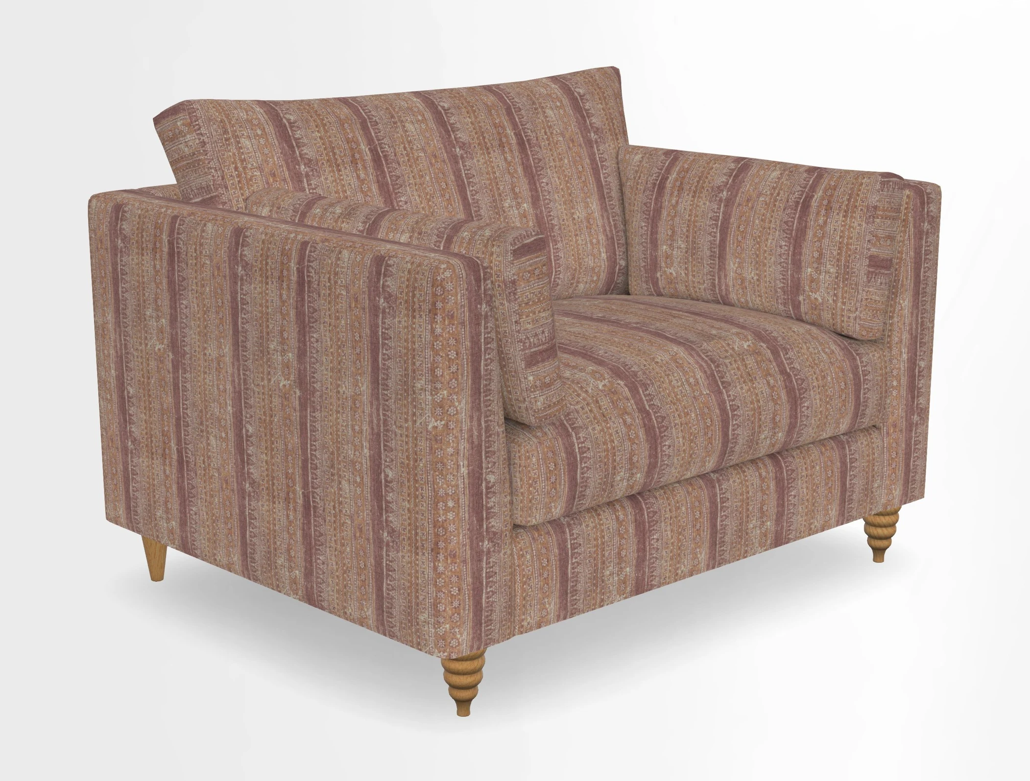 Saltdean snuggler in Linwood Tango Velvet Rosewood