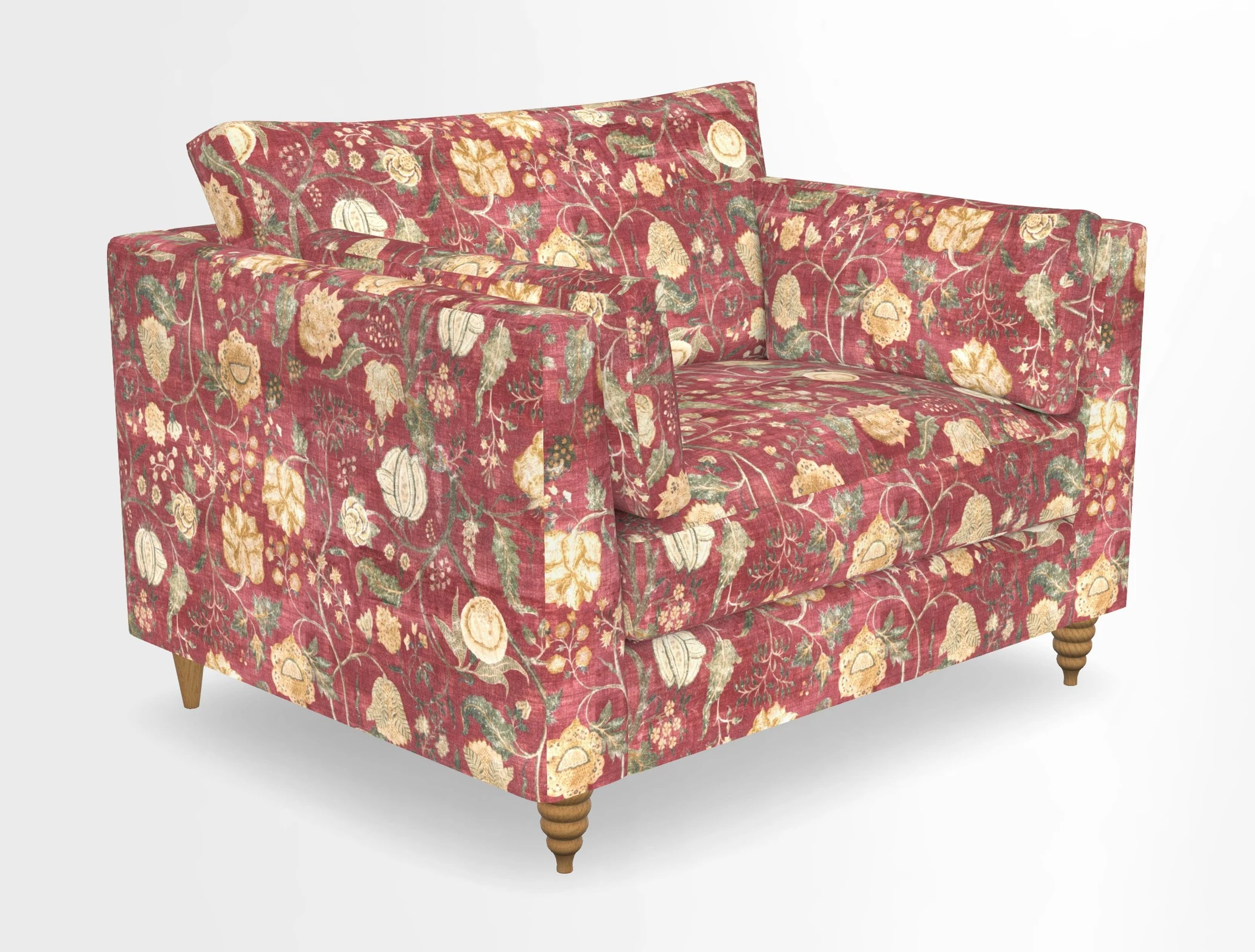 Saltdean snuggler in Linwood Tango Velvet Rosewood