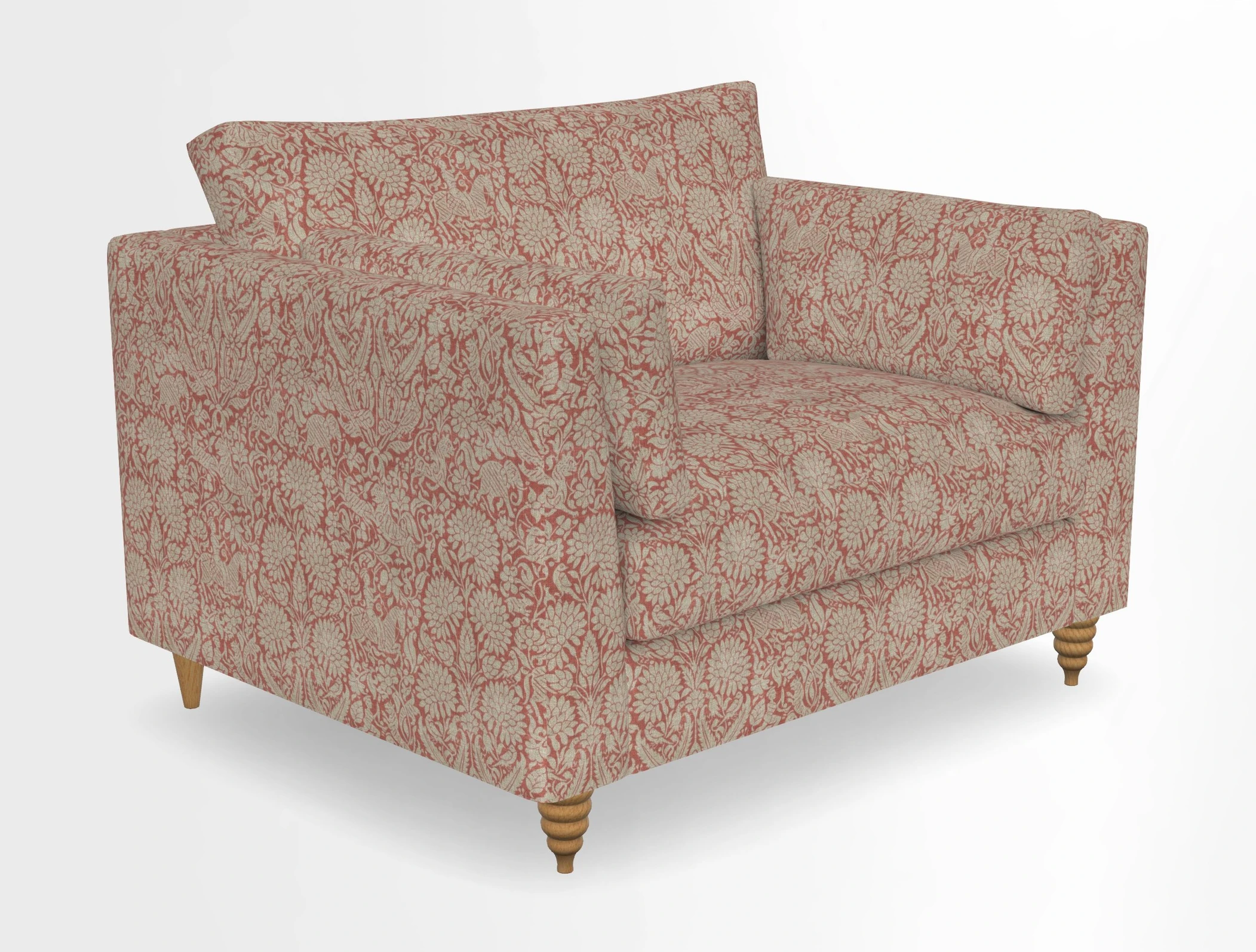 Saltdean snuggler in Linwood Tango Velvet Rosewood
