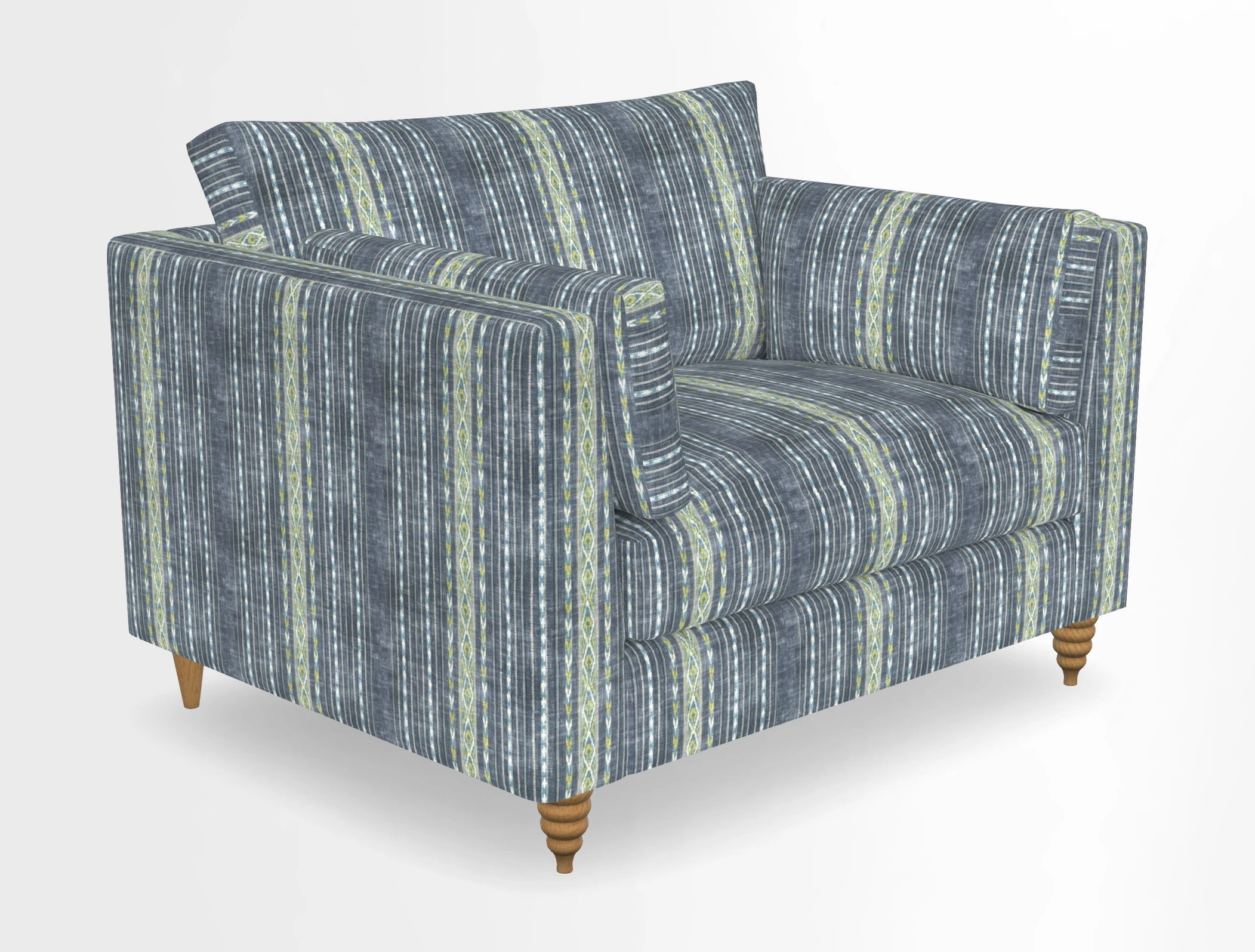Saltdean snuggler in Linwood Tango Velvet Rosewood