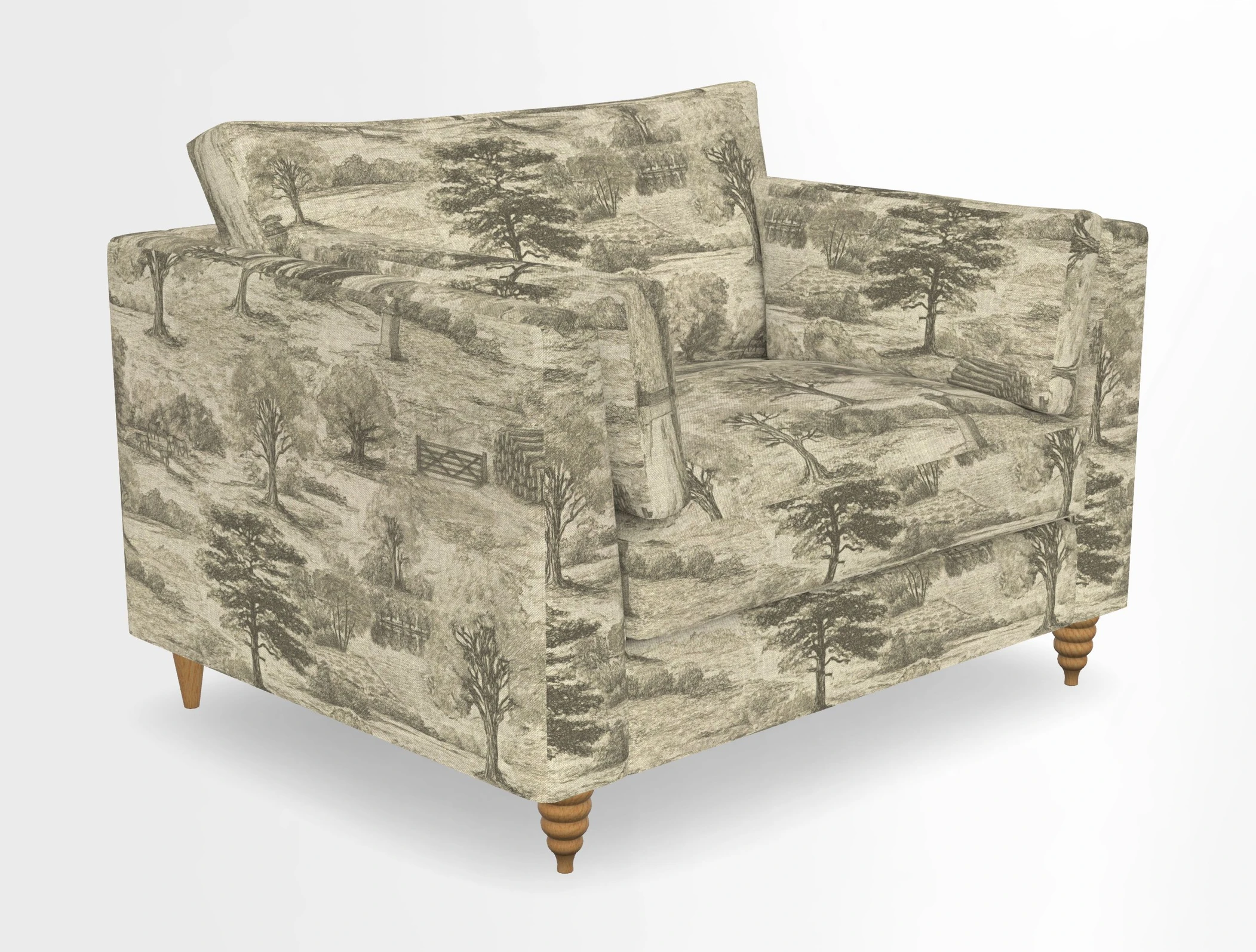 Saltdean snuggler in Linwood Tango Velvet Rosewood