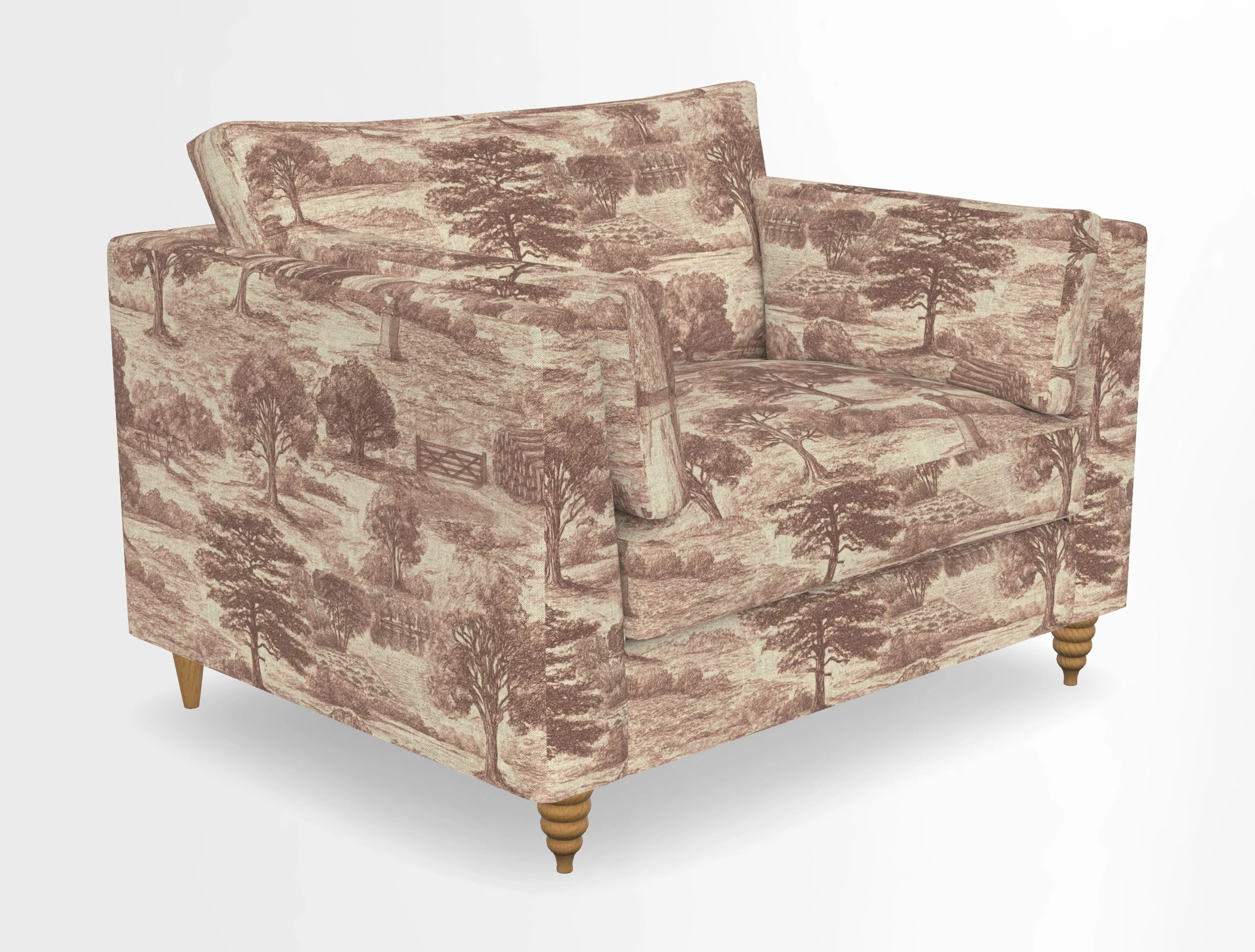 Saltdean snuggler in Linwood Tango Velvet Rosewood