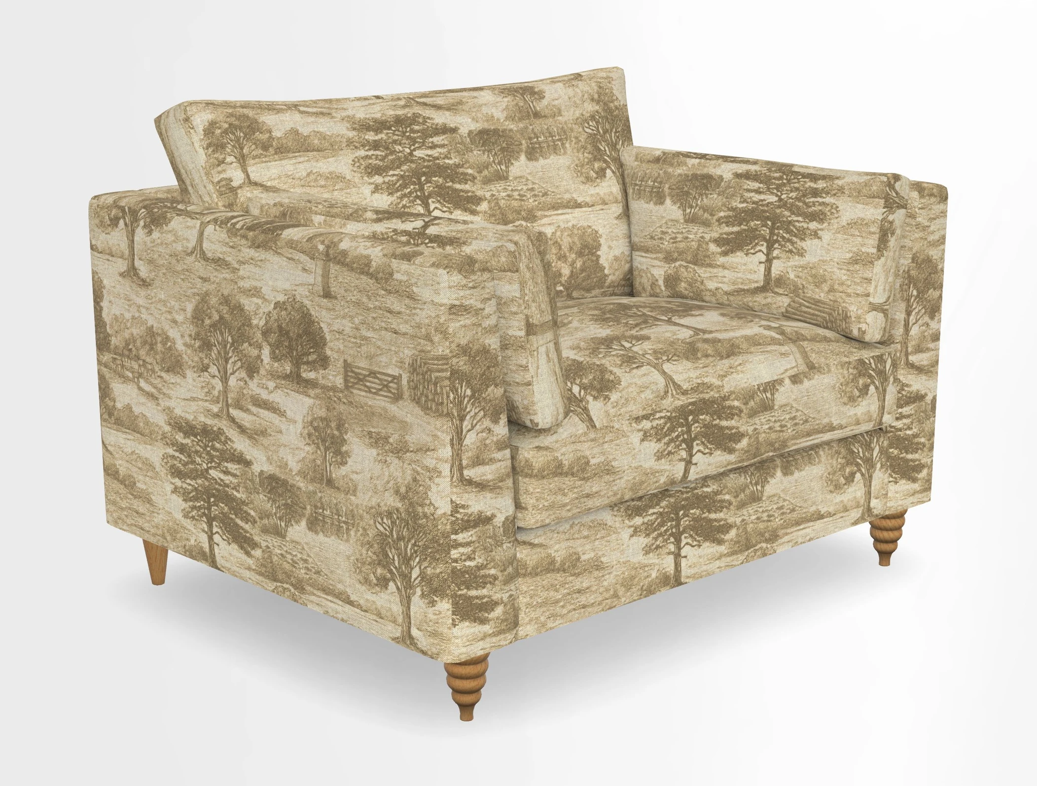 Saltdean snuggler in Linwood Tango Velvet Rosewood