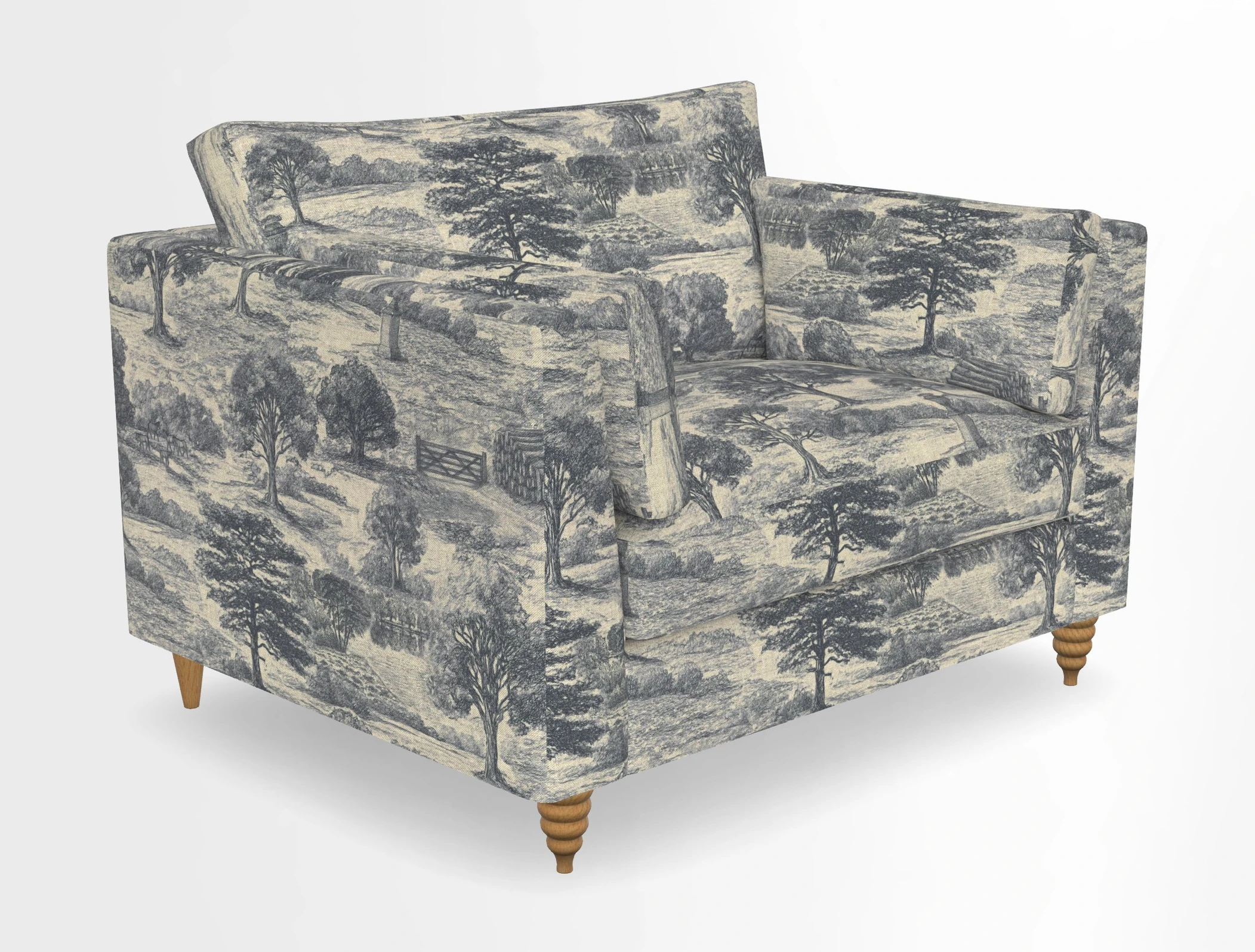 Saltdean snuggler in Linwood Tango Velvet Rosewood