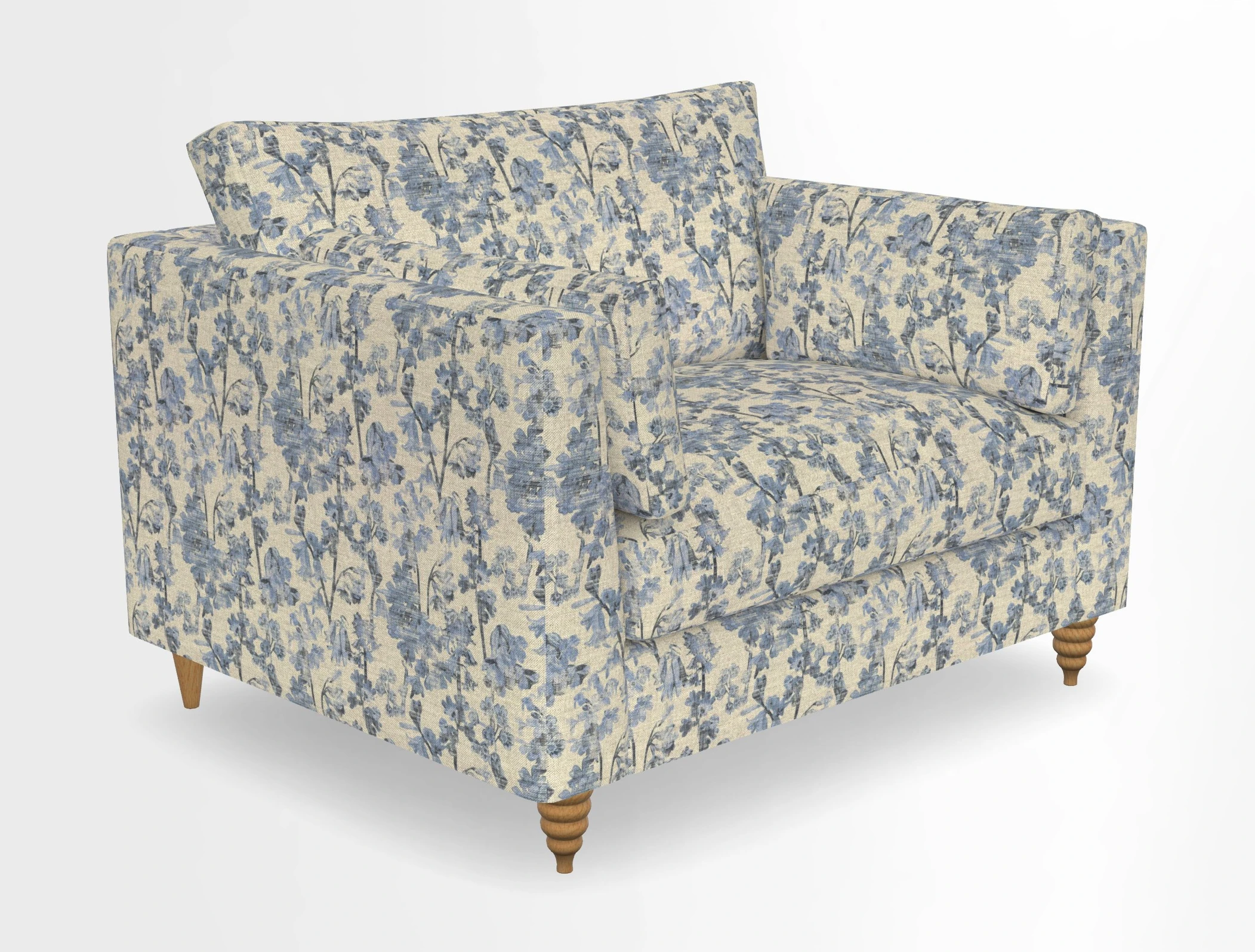 Saltdean snuggler in Linwood Tango Velvet Rosewood