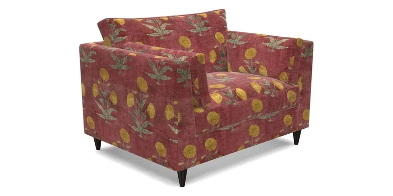 Saltdean Snuggler in Linwood Tango Velvet Rosewood