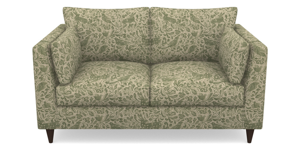 Product photograph of Saltdean 2 Seater Sofa In V A Drawn From Nature - Bird And Rabbit - Light Green from Sofas and Stuff Limited