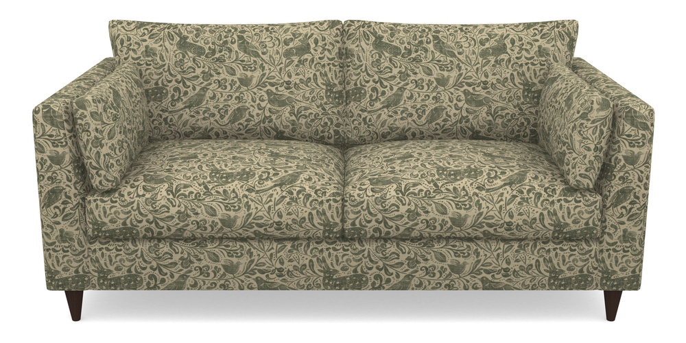 Product photograph of Saltdean 3 Seater Sofa In V A Drawn From Nature - Bird And Rabbit - Dark Green from Sofas and Stuff Limited