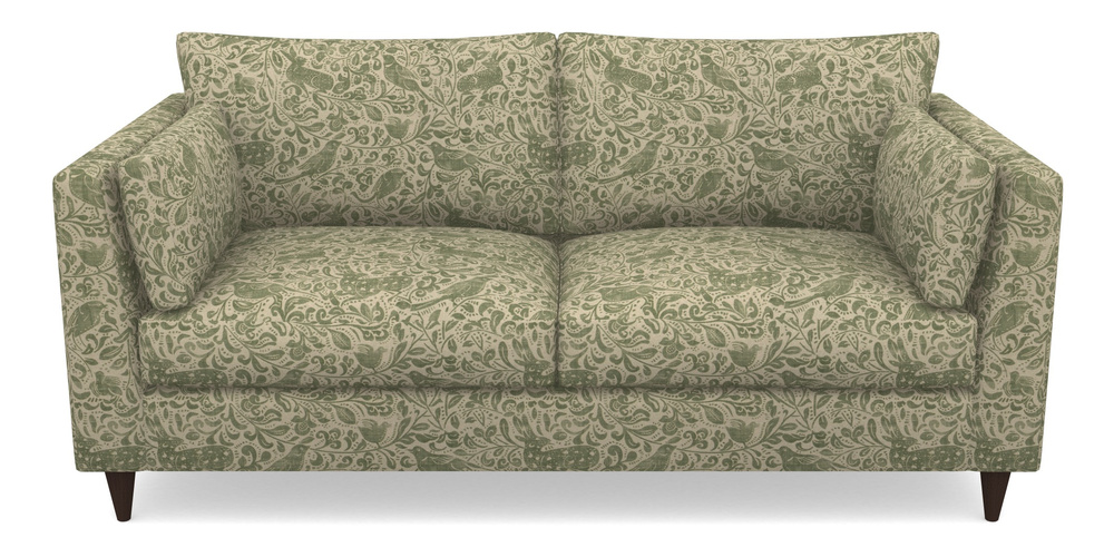 Product photograph of Saltdean 3 Seater Sofa In V A Drawn From Nature - Bird And Rabbit - Light Green from Sofas and Stuff Limited