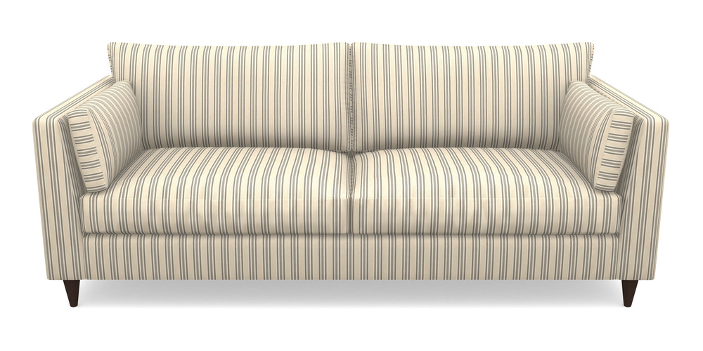 Product photograph of Saltdean 4 Seater Sofa In Cloth 22 - Racing Stripes Ayr - Charcoal from Sofas and Stuff Limited