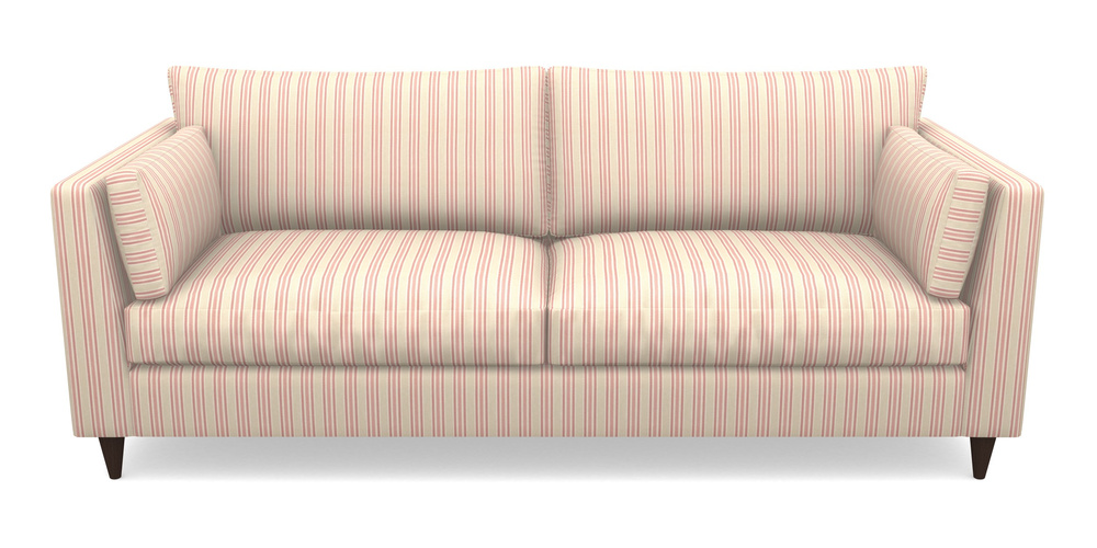 Product photograph of Saltdean 4 Seater Sofa In Cloth 22 - Racing Stripes Ayr - Cherry from Sofas and Stuff Limited