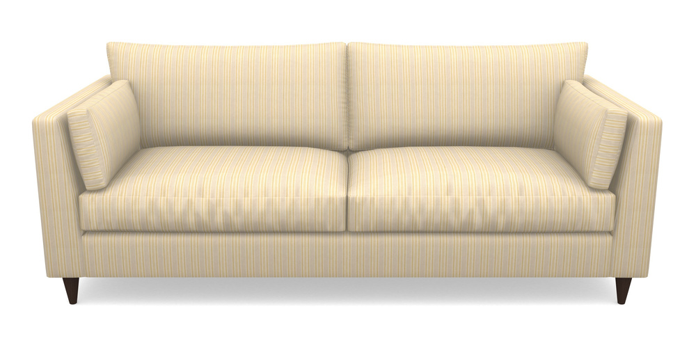 Product photograph of Saltdean 4 Seater Sofa In Cloth 22 - Racing Stripes Ayr - Lemon from Sofas and Stuff Limited