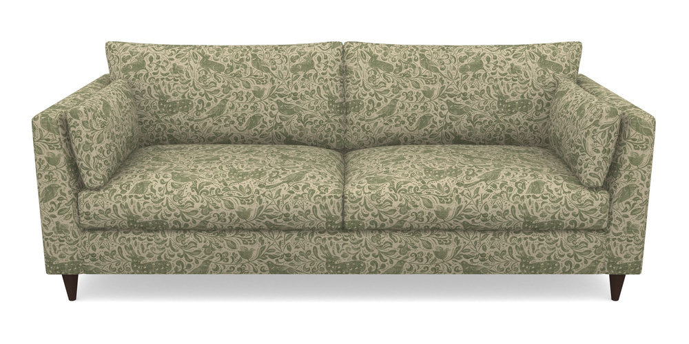 Product photograph of Saltdean 4 Seater Sofa In V A Drawn From Nature - Bird And Rabbit - Light Green from Sofas and Stuff Limited