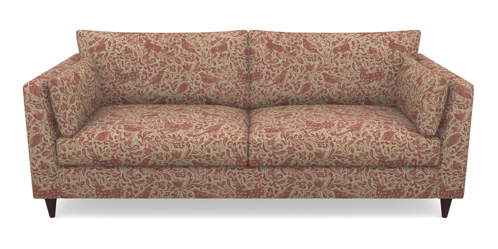 Product photograph of Saltdean 4 Seater Sofa In V A Drawn From Nature - Bird And Rabbit - Red from Sofas and Stuff Limited
