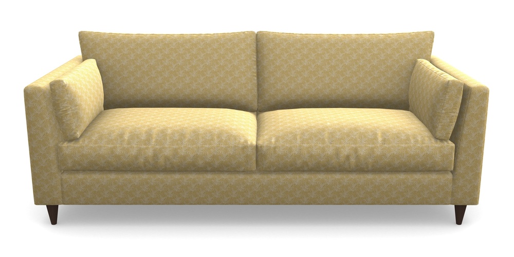 Product photograph of Saltdean 4 Seater Sofa In Cloth 21 - Decorative Leaf - Canary from Sofas and Stuff Limited