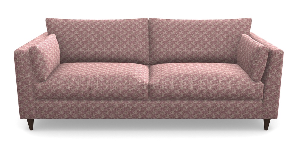 Product photograph of Saltdean 4 Seater Sofa In Cloth 21 - Decorative Leaf - Cassis from Sofas and Stuff Limited