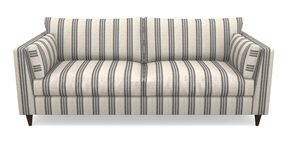 Product photograph of Saltdean 4 Seater Sofa In Cloth 18 Stripes - Bengal - Bible Black from Sofas and Stuff Limited