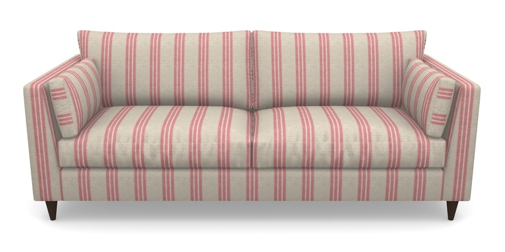 Product photograph of Saltdean 4 Seater Sofa In Cloth 18 Stripes - Bengal - Cranberry from Sofas and Stuff Limited