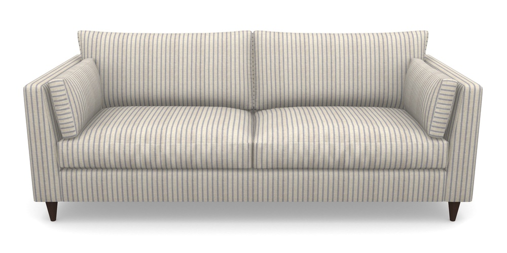 Product photograph of Saltdean 4 Seater Sofa In Cloth 18 Stripes - Ticking - Indigo from Sofas and Stuff Limited