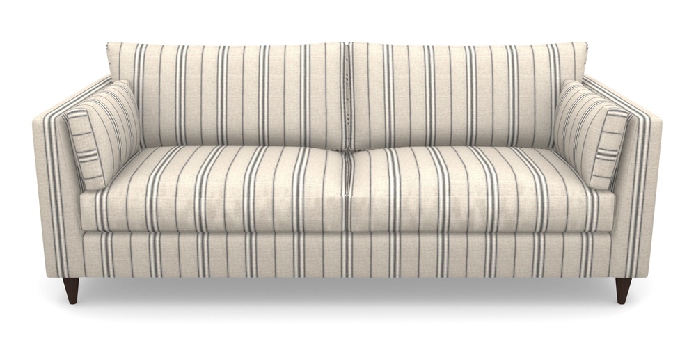 Product photograph of Saltdean 4 Seater Sofa In Cloth 18 Stripes - Regimental - Bible Black from Sofas and Stuff Limited