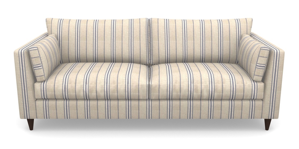 Product photograph of Saltdean 4 Seater Sofa In Cloth 18 Stripes - Regimental - Indigo from Sofas and Stuff Limited