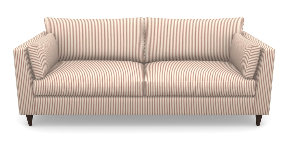 Product photograph of Saltdean 4 Seater Sofa In Cotton Stripe - Peony from Sofas and Stuff Limited