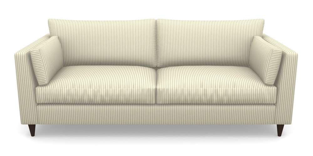 Product photograph of Saltdean 4 Seater Sofa In Cotton Stripe - Sage from Sofas and Stuff Limited