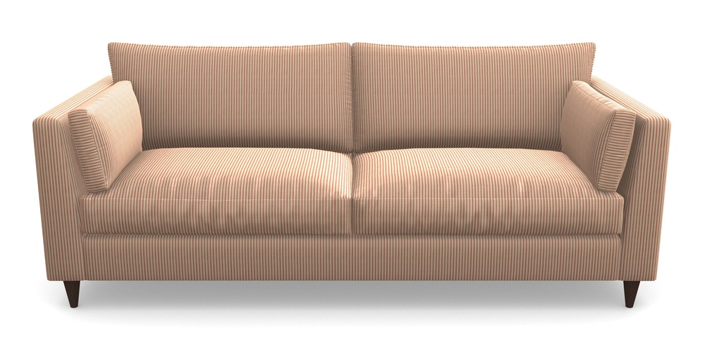 Product photograph of Saltdean 4 Seater Sofa In Cloth 21 - Simple Stripe - Ginger Snap from Sofas and Stuff Limited